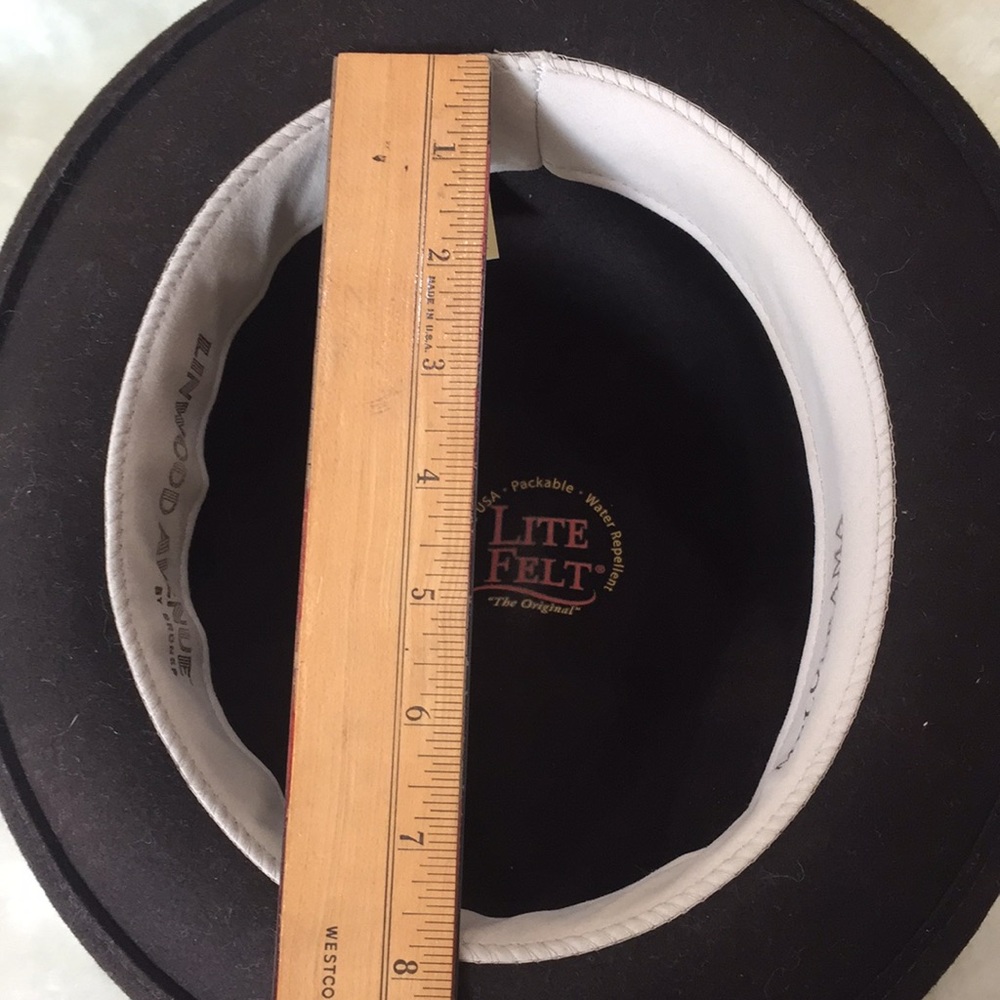 ♦️Linwood Avenue by Broner Felt Fedora Made in USA - Picture 10 of 12